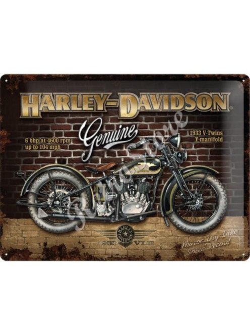Retró Fém Tábla - Harley-Davidson 1933 Motor Reklámtábla Dombornyomott