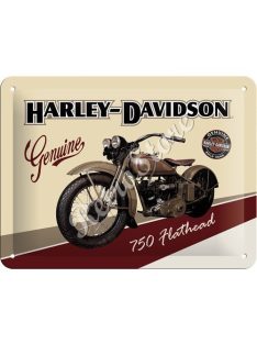   Retró Fém Tábla - Harley-Davidson 750 Flathead Motor Reklámtábla Dombornyomott