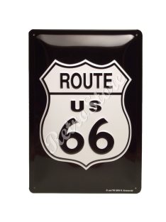 Retró Fém Tábla - U.S. Route 66 Dombornyomott