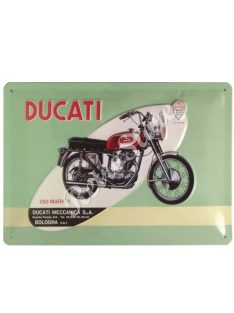 Retró Fém Tábla - Ducati Reklámtábla Dombornyomott