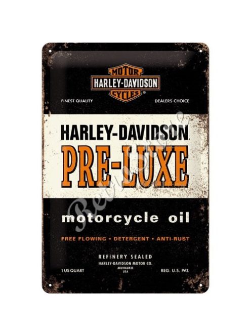 Retró Fém Tábla - Harley-Davidson Pre-Luxe Motor Olaj Reklámtábla Dombornyomott