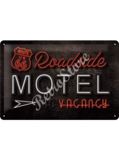 Retró Fém Tábla - U.S. Route 66 Motel Dombornyomott