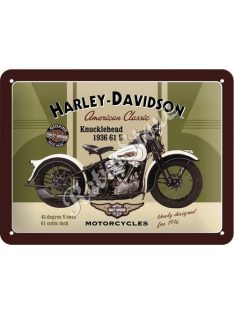   Retró Fém Tábla - Harley-Davidson 1936 61 E Knucklehead Motor Reklámtábla Dombornyomott