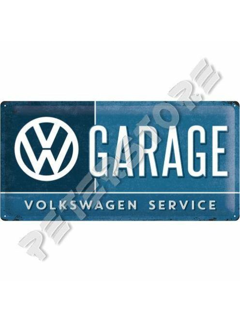 Retró Fém Tábla - Volkswagen Service, Garage - VW Garázs,szerviz Reklámtábla Dombornyomott