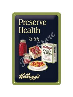   Retró Fém Tábla - Kelloggs Az egészség megőrzése Dombornyomott