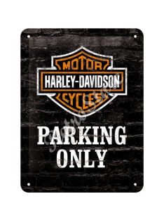   Retró Fém Tábla - Harley-Davidson Parkoló Reklámtábla Dombornyomott