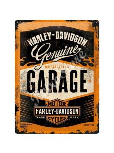   Retró Fém Tábla - Harley-Davidson Garage, Garázs Dombornyomott