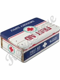 Retró Fémdoboz - Elsősegély Doboz Dombornyomott