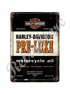 Retró Fém Képeslap - Harley-Davidson Pre-Luxe Motor Olaj