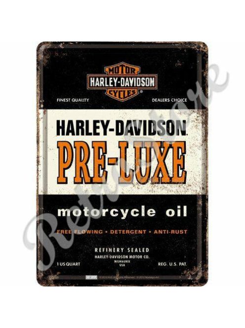 Retró Fém Képeslap - Harley-Davidson Pre-Luxe Motor Olaj