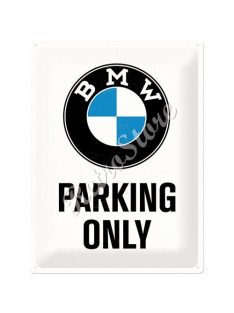 Retró Fém Tábla - BMW Parkoló Dombornyomott