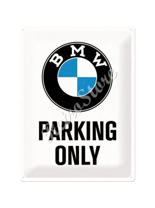 Retró Fém Tábla - BMW Parkoló Dombornyomott