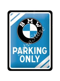 Retró Fém Tábla - BMW Parkoló Dombornyomott