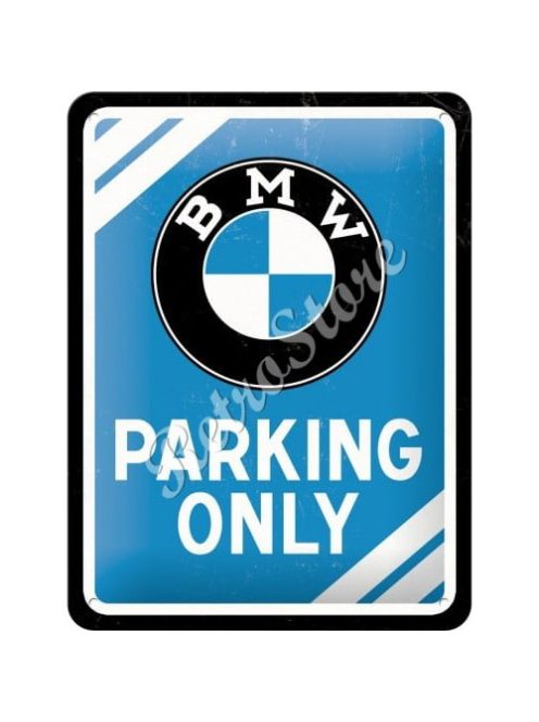 Retró Fém Tábla - BMW Parkoló Dombornyomott