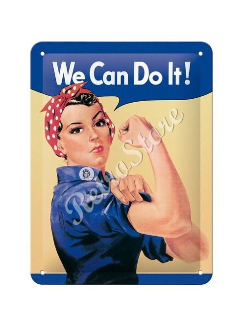 Retró Fém Tábla - We can do it! - Meg tudjuk csinálni! Dombornyomott