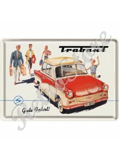 Retró Fém Képeslap - Trabant