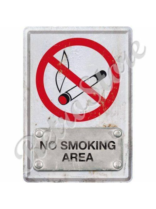 Retró Fém Képeslap - Nem dohányzó terület