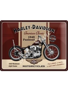   Retró Fém Tábla - Harley-Davidson 1949 Panhead Motor Reklámtábla Dombornyomott