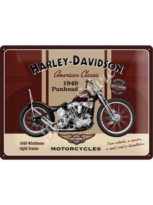 Retró Fém Tábla - Harley-Davidson 1949 Panhead Motor Reklámtábla Dombornyomott