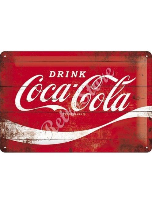 Retró Fém Tábla - Coca-Cola Logó Reklámtábla Dombornyomott