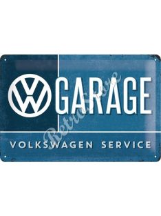   Retró Fém Tábla - Volkswagen Service, Garage - VW Garázs,szerviz Dombornyomott