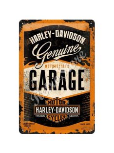   Retró Fém Tábla - Harley-Davidson Garage, Garázs Reklámtábla Dombornyomott