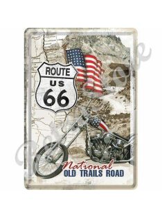 Retró Fém Képeslap - U.S. Route 66