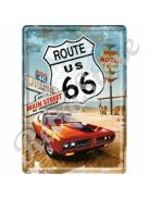 Retró Fém Képeslap - U.S. Route 66