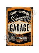 Retró Fém Képeslap - Harley-Davidson Garage, Garázs