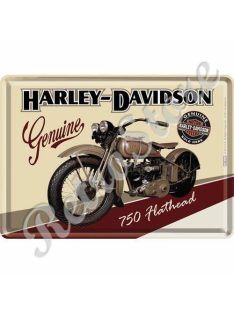 Retró Fém Képeslap - Harley-Davidson 750 Flathead Motor