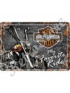 Retró Fém Képeslap - Harley-Davidson Motor