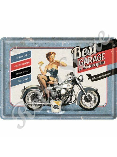 Retró Fém Képeslap - Best Garage For Motorcycles