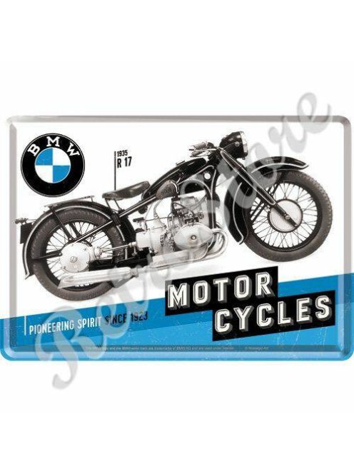 Retró Fém Képeslap - BMW Motor