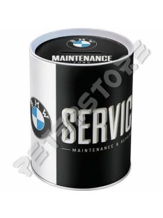 Retró Fém Persely - BMW Service, szerviz Dombornyomott