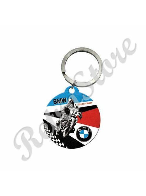 Retró Fém Kulcstartó - BMW Motor