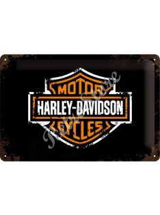   Retró Fém Tábla - Harley-Davidson Motor Logó Reklámtábla Dombornyomott