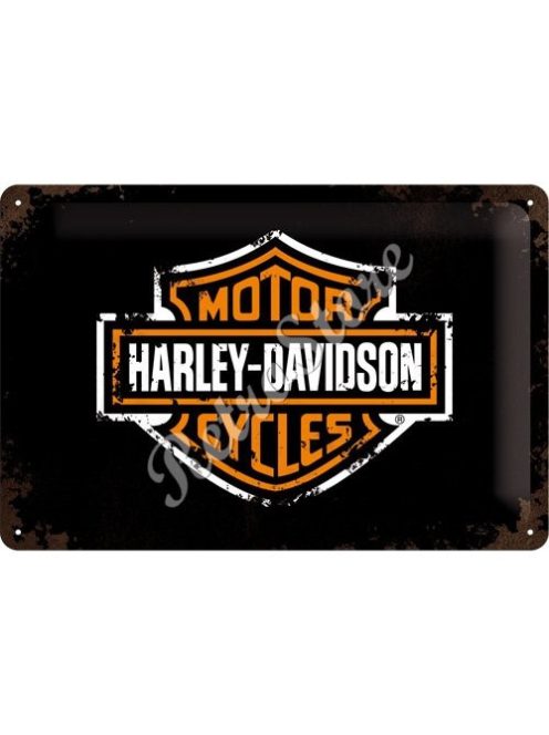 Retró Fém Tábla - Harley-Davidson Motor Logó Reklámtábla Dombornyomott