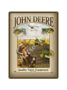 Retró Fém Tábla - John Deere Reklámtábla Dombornyomott