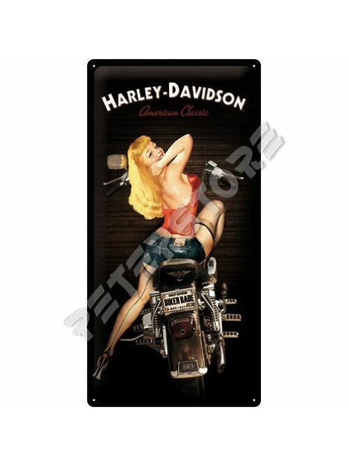 Retró Fém Tábla - Harley-Davidson Reklámtábla Dombornyomott