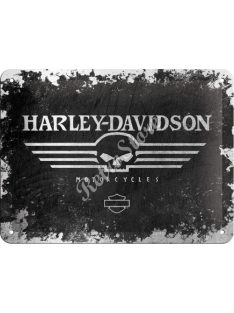  Retró Fém Tábla - Harley-Davidson Logó Reklámtábla Dombornyomott