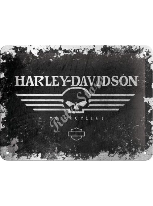 Retró Fém Tábla - Harley-Davidson Logó Reklámtábla Dombornyomott