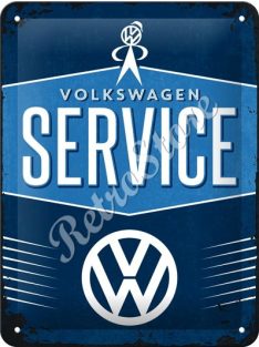   Retró Fém Tábla - Volkswagen Service - VW Szerviz Dombornyomott