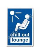 Retró Fém Képeslap - Chill Out Lounge - Nyugalmas Társalgó, Tárgyaló