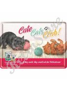 Retró Fém Képeslap - Cuki Cicák Klubja - Cute Cats Club