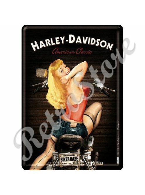 Retró Fém Képeslap - Harley-Davidson Motor