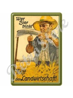 Retró Fém Képeslap - Bier, Sör