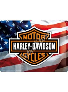   Retró Fém Tábla - Harley-Davidson Motor Logó Reklámtábla Dombornyomott