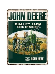 Retró Fém Tábla - John Deere Reklámtábla Dombornyomott