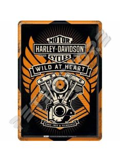 Retró Fém Képeslap - Harley-Davidson Motor