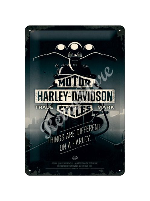 Retró Fém Tábla - Harley-Davidson Motor Dombornyomott